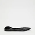 Atmos&Here - Rosalie Stretch Leather Flats - Ballet Flats (Black Leather) Rosalie Stretch Leather Flats