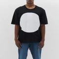 bassike - slouch fit dot t.shirt - Short Sleeve T-Shirts (black/ white dot) slouch fit dot t.shirt