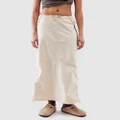 BDG By Urban Outfitters - Baggy Tech Maxi Skirt - Skirts (Light Sand) Baggy Tech Maxi Skirt