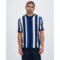 Ben Sherman - Vertical Stripe Tee - T-Shirts & Singlets (Dark Navy) Vertical Stripe Tee