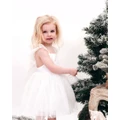 Bebe by Minihaha - Party White Glitter Tulle Dress 3 7yrs - Dresses (WHITE) Party White Glitter Tulle Dress 3-7yrs