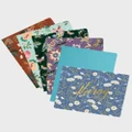 Bespoke Letterpress - Bundle 6 Assorted Greeting Cards Gratitude Theme - Home (Multi) Bundle - 6 Assorted Greeting Cards - Gratitude Theme