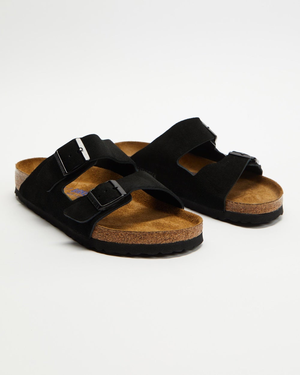 Birkenstock - Arizona Soft Footbed Regular Unisex - Sandals (Black Suede) Arizona Soft Footbed Regular - Unisex