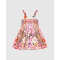 Camilla - Dress With Shirring Babies - Printed Dresses (Clever Clogs) Dress With Shirring - Babies