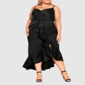 City Chic - Bella Ruffle Maxi Dress - Dresses (Black) Bella Ruffle Maxi Dress