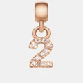 Daniel Wellington - Charm Number with Crystals 2 - Jewellery (Rose Gold) Charm Number with Crystals 2