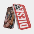 Diesel - CORE iPhone 13 13 Pro Snap Protective Phone Case Slim Bumper - Tech Accessories (Red/Clear) CORE iPhone 13-13 Pro Snap Protective Phone Case Slim Bumper