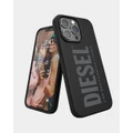 Diesel - SILICONE iPhone 13 13 Pro Protective Phone Case Slim Bumper - Tech Accessories (Black) SILICONE iPhone 13-13 Pro Protective Phone Case Slim Bumper