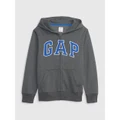 Gap - Kids Gap Logo Zip Hoodie - Hoodies (GREY) Kids Gap Logo Zip Hoodie