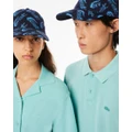Lacoste - Unisex Organic Cotton Vintage Print Cap - Headwear (BLUE) Unisex Organic Cotton Vintage Print Cap