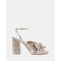 Loeffler Randall - Camellia Pleated Knot Heeled Sandals - Heels (Champagne) Camellia Pleated Knot Heeled Sandals