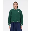 New Balance - Sportswear's Greatest Hits Varsity Jacket - Coats & Jackets (Nightwatch Green) Sportswear's Greatest Hits Varsity Jacket