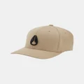 Nixon - Deep Down Flexfit Athletic Fit Hat - Hats (Khaki) Deep Down Flexfit Athletic Fit Hat