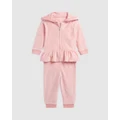 Polo Ralph Lauren - Velour Hoodie & Jogger Pants Set Babies - 2 Piece (Pink) Velour Hoodie & Jogger Pants Set - Babies