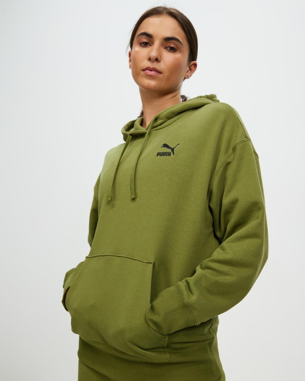 Puma - Better Classics Relaxed Hoodie TR - Hoodies (Olive Green) Better Classics Relaxed Hoodie TR