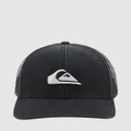 Quiksilver - Grounder Trucker Hat For Men - Headwear (BLACK) Grounder Trucker Hat For Men