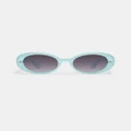 Quay Australia - Felt Cute - Sunglasses (Pastel Mint & Smoke) Felt Cute