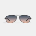 Quay Australia - High Key Bling Extra Large - Sunglasses (Black & Smoke To Coral) High Key Bling Extra Large