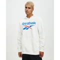 Reebok - Big Stacked Logo Hoodie - Hoodies (White) Big Stacked Logo Hoodie