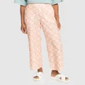 Roxy - Another Night Wide Leg Trousers For Women - Pants (PALE DOGWOOD SUN CLIK) Another Night Wide Leg Trousers For Women