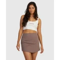 RVCA - Twill Mini Skirt - Skirts (IRON) Twill Mini Skirt