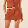Shona Joy - Irena Micro Mini Skirt - Skirts (Brick Orange) Irena Micro Mini Skirt