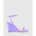 Siren - Bebe Wedge Sandals - Wedges (Lilac Leather) Bebe Wedge Sandals