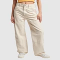 Superdry - Vintage Wide Carpenter Pants - Pants (Oatmeal) Vintage Wide Carpenter Pants