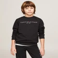 Tommy Hilfiger - Essential Sweatshirt Teens - Sweats (Black) Essential Sweatshirt - Teens