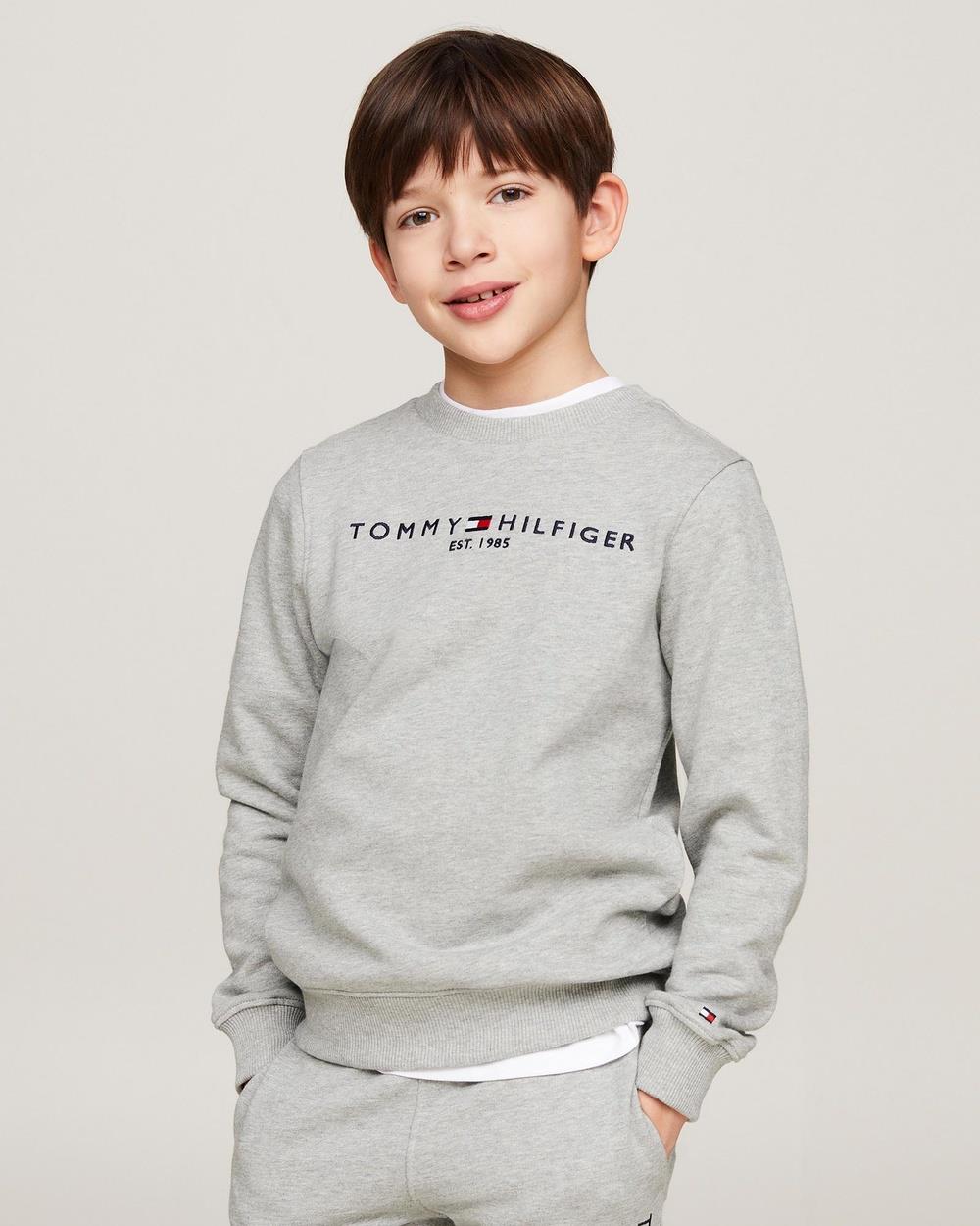 Tommy Hilfiger - Essential Sweatshirt Teens - Sweats (Light Grey Heather) Essential Sweatshirt - Teens