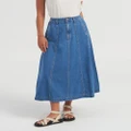 Vero Moda - Brynn Midi Denim Skirt - Skirts (Blue) Brynn Midi Denim Skirt