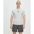 adidas Performance - Power Workout Tee - Short Sleeve T-Shirts (White & Black) Power Workout Tee