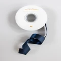 Bespoke Letterpress - Shimmer Satin Ribbon Navy 30 Meters - Home (Navy) Shimmer Satin Ribbon - Navy - 30 Meters