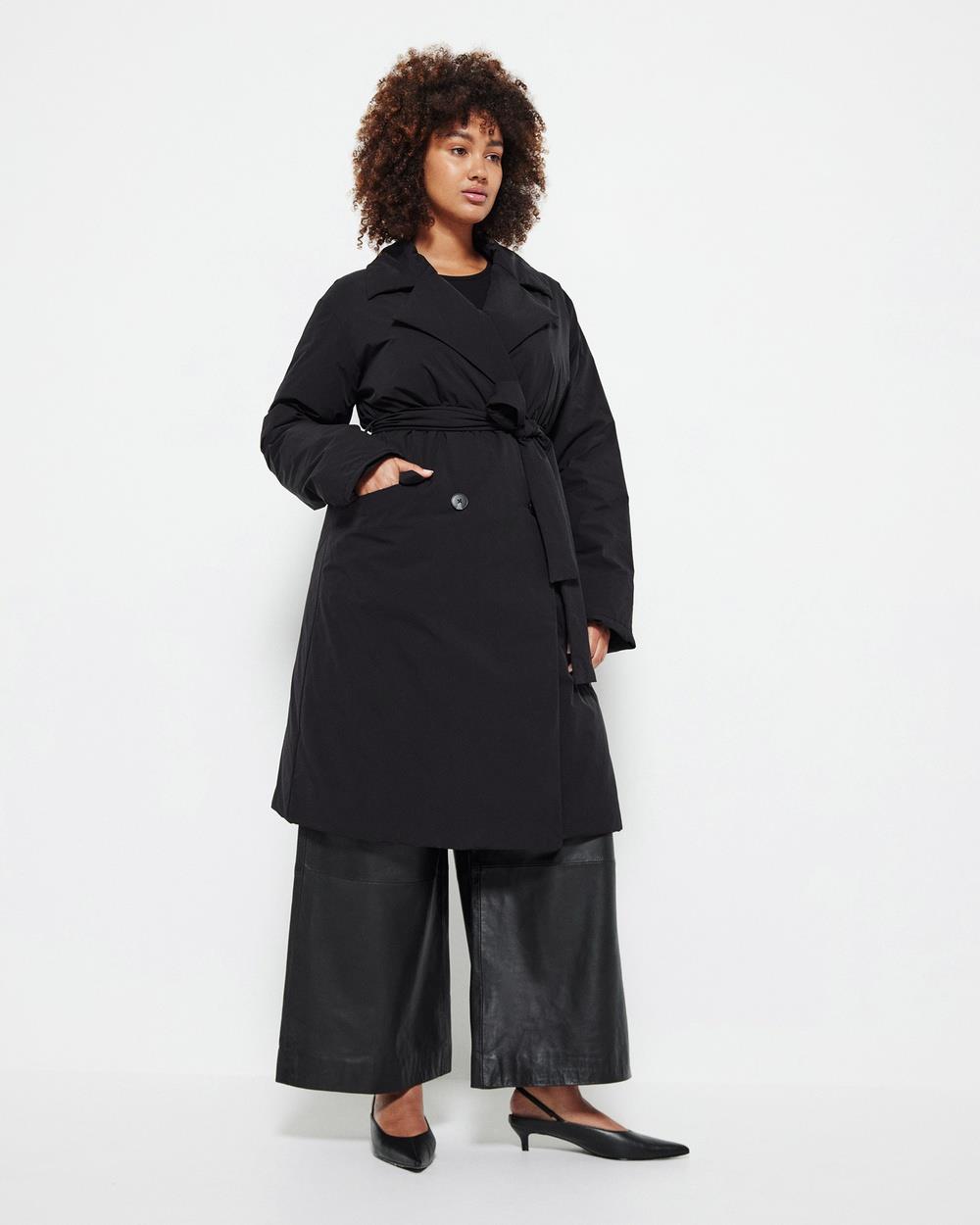 Commonry - The Padded Trench Coat - Trench Coats (Black) The Padded Trench Coat