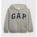 Gap - Kids Arch Logo Full Zip Hoodie - Hoodies (GREY) Kids Arch Logo Full-Zip Hoodie