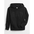 Gap - Kids Gap Logo Hoodie - Hoodies (BLACK) Kids Gap Logo Hoodie