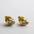 Kate Spade - Mini Heart Studs - Jewellery (Clear & Gold) Mini Heart Studs