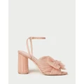 Loeffler Randall - Camellia Knot Mules with Ankle Strap - Sandals (Beauty Organza) Camellia Knot Mules with Ankle Strap