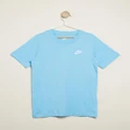 Nike - T Shirt Teens - T-Shirts & Singlets (Aquarius Blue & White) T-Shirt - Teens