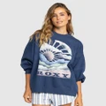 Roxy - Lineup Pullover Sweatshirt For Women - Sweats (NAVAL ACADEMY) Lineup Pullover Sweatshirt For Women