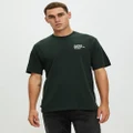 Superdry - Luxury Sport Loose Tee - T-Shirts & Singlets (Academy Dark Green) Luxury Sport Loose Tee
