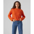 Vero Moda - Sayla Knit - Jumpers & Cardigans (Orange) Sayla Knit