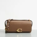 Coach - Luxe Refined Calf Leather Bandit Crossbody - Bags (Dark Stone) Luxe Refined Calf Leather Bandit Crossbody