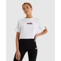 Ellesse - Fireball Crop T Shirt - Sports Tops & Bras (WHITE) Fireball Crop T-Shirt