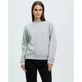 Assembly Label - Logo Fleece Sweater - Sweats (Grey Marle & White) Logo Fleece Sweater