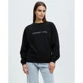 Assembly Label - Logo Fleece Sweater - Sweats (True Black & White) Logo Fleece Sweater