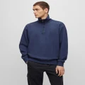 BOSS - Glitch Stitch Sweater - Sweats (Dark Blue) Glitch Stitch Sweater