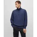 BOSS - Glitch Stitch Sweater - Sweats (Dark Blue) Glitch Stitch Sweater