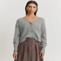 Country Road - Brushed Crop Cardigan - Jumpers & Cardigans (Grey) Brushed Crop Cardigan