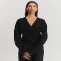 Country Road - Brushed Crop Cardigan - Jumpers & Cardigans (Black) Brushed Crop Cardigan